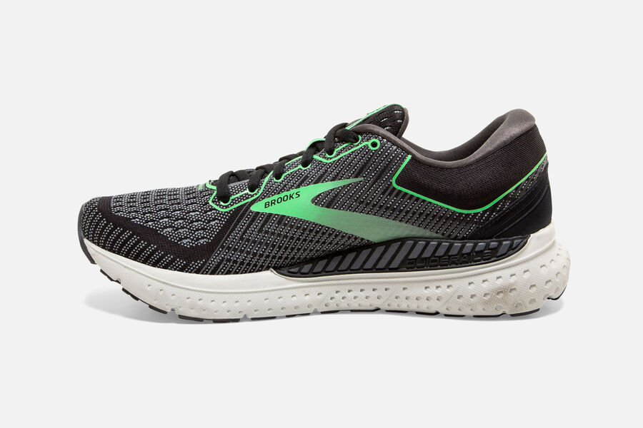 Brooks Transcend 7 Road Running Shoes Womens Black/Green 765314-MDP
